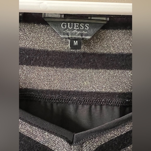 Guess Black Silver strip top in size M. - Picture 5 of 5